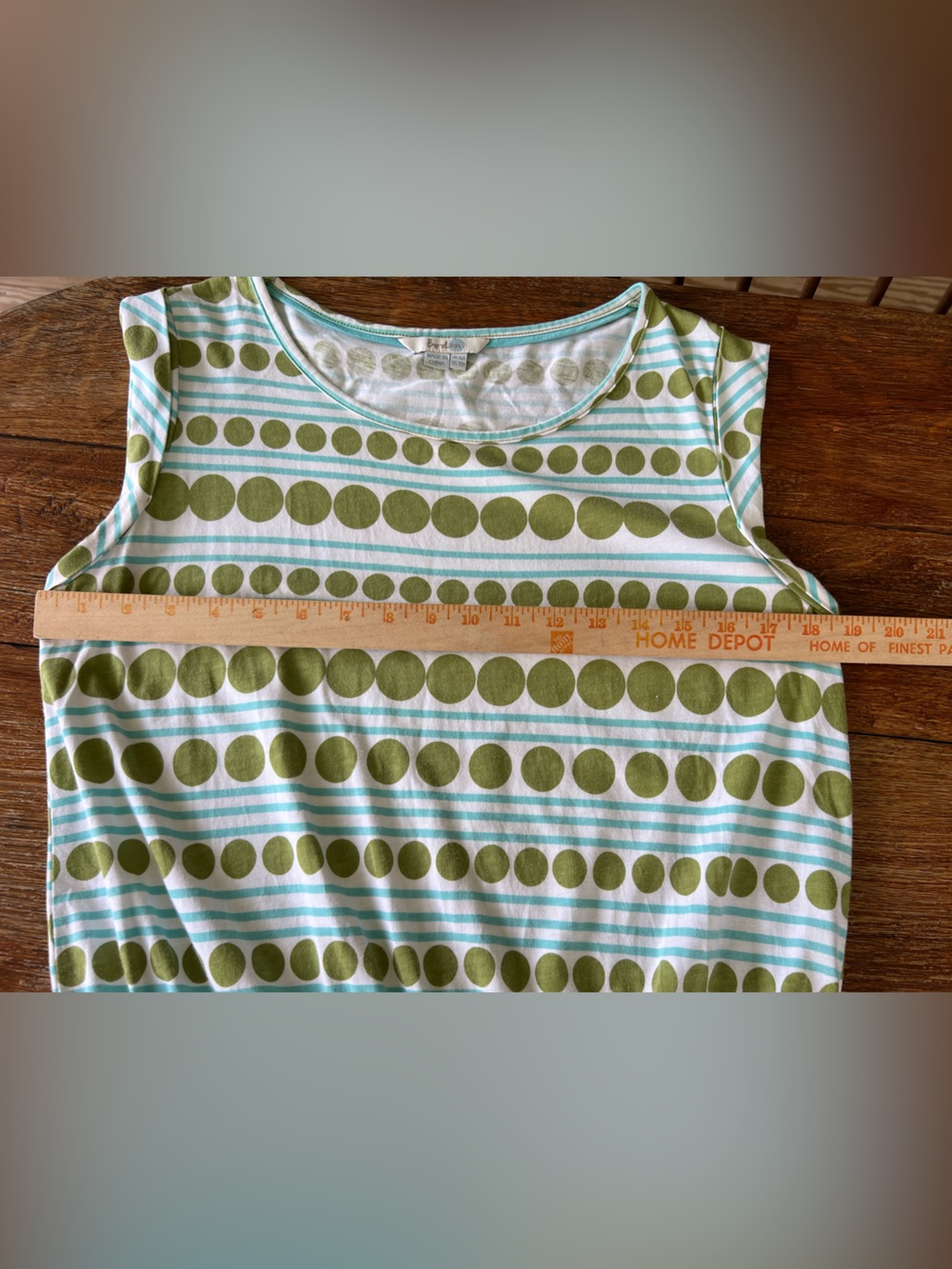 Boden Blackberry Day Dress Striped Polka Dot Shift Pockets Green Blue 10R - Picture 12 of 15